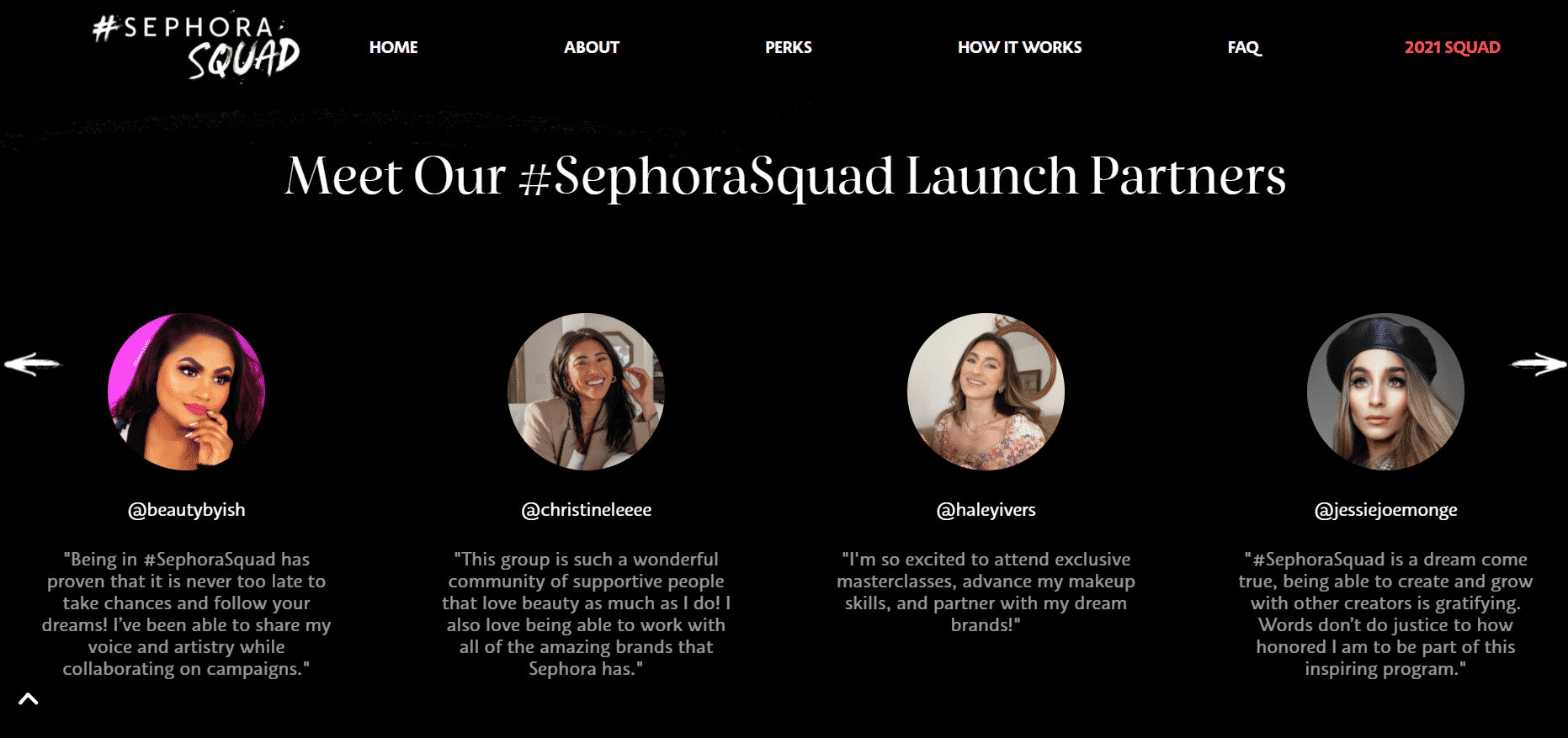 Sephora brand ambassadors